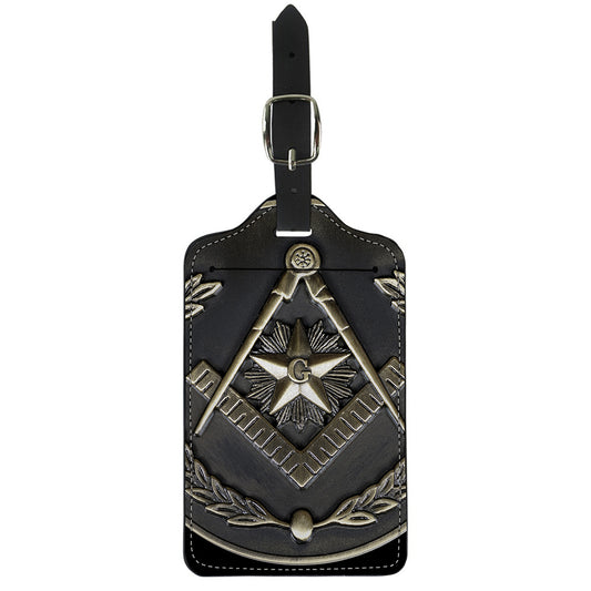 Freemasonry Medal Print Luggage Tag