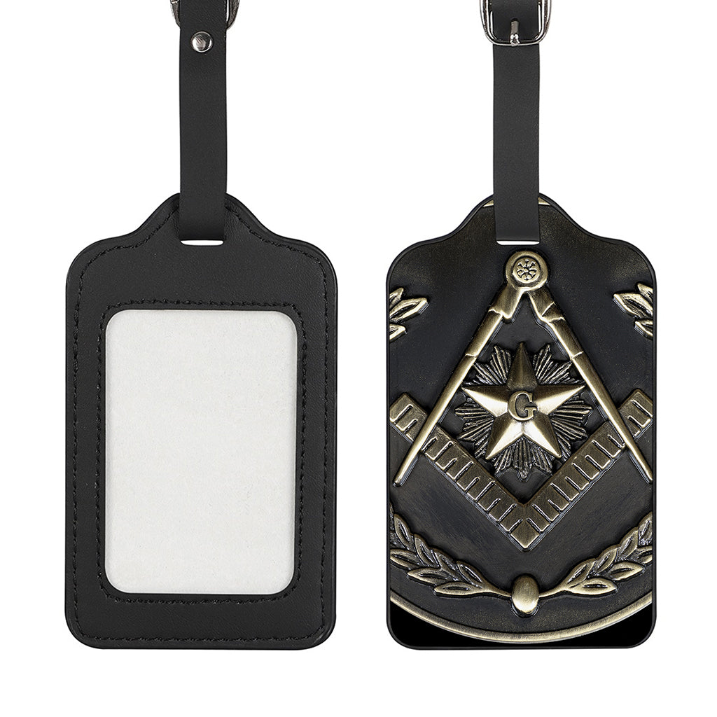 Freemasonry Medal Print Luggage Tag