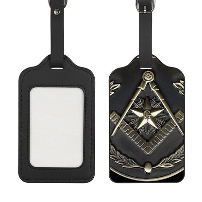 Freemasonry Medal Print Luggage Tag