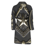 Freemasonry Medal Print Men's Bathrobe