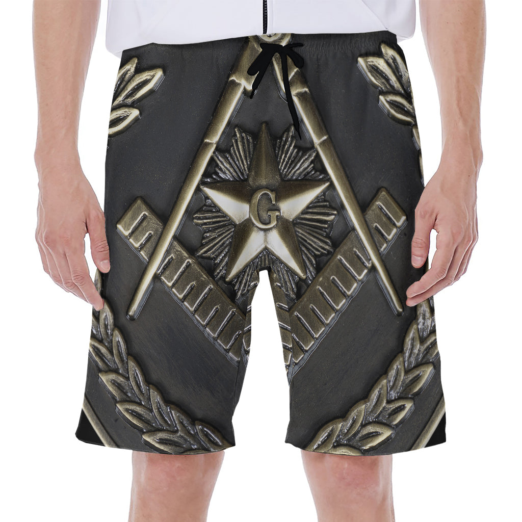 Freemasonry Medal Print Men's Beach Shorts
