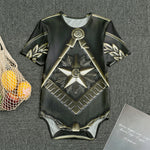 Freemasonry Medal Print Men's Bodysuit
