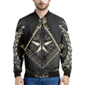Freemasonry Medal Print Men's Bomber Jacket