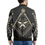 Freemasonry Medal Print Men's Bomber Jacket