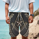Freemasonry Medal Print Men's Cargo Shorts