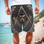 Freemasonry Medal Print Men's Cargo Shorts