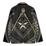 Freemasonry Medal Print Men's Cotton Blazer