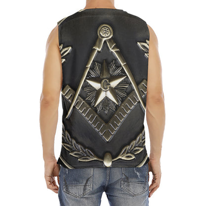 Freemasonry Medal Print Men's Fitness Tank Top