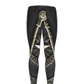 Freemasonry Medal Print Men's Leggings