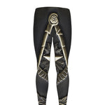 Freemasonry Medal Print Men's leggings