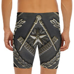 Freemasonry Medal Print Men's Long Boxer Briefs
