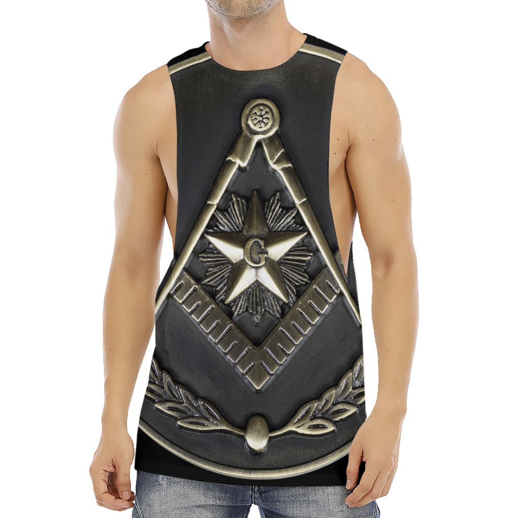 Freemasonry Medal Print Men's Muscle Tank Top