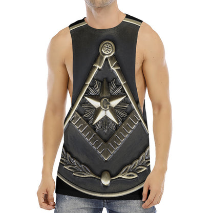 Freemasonry Medal Print Men's Muscle Tank Top