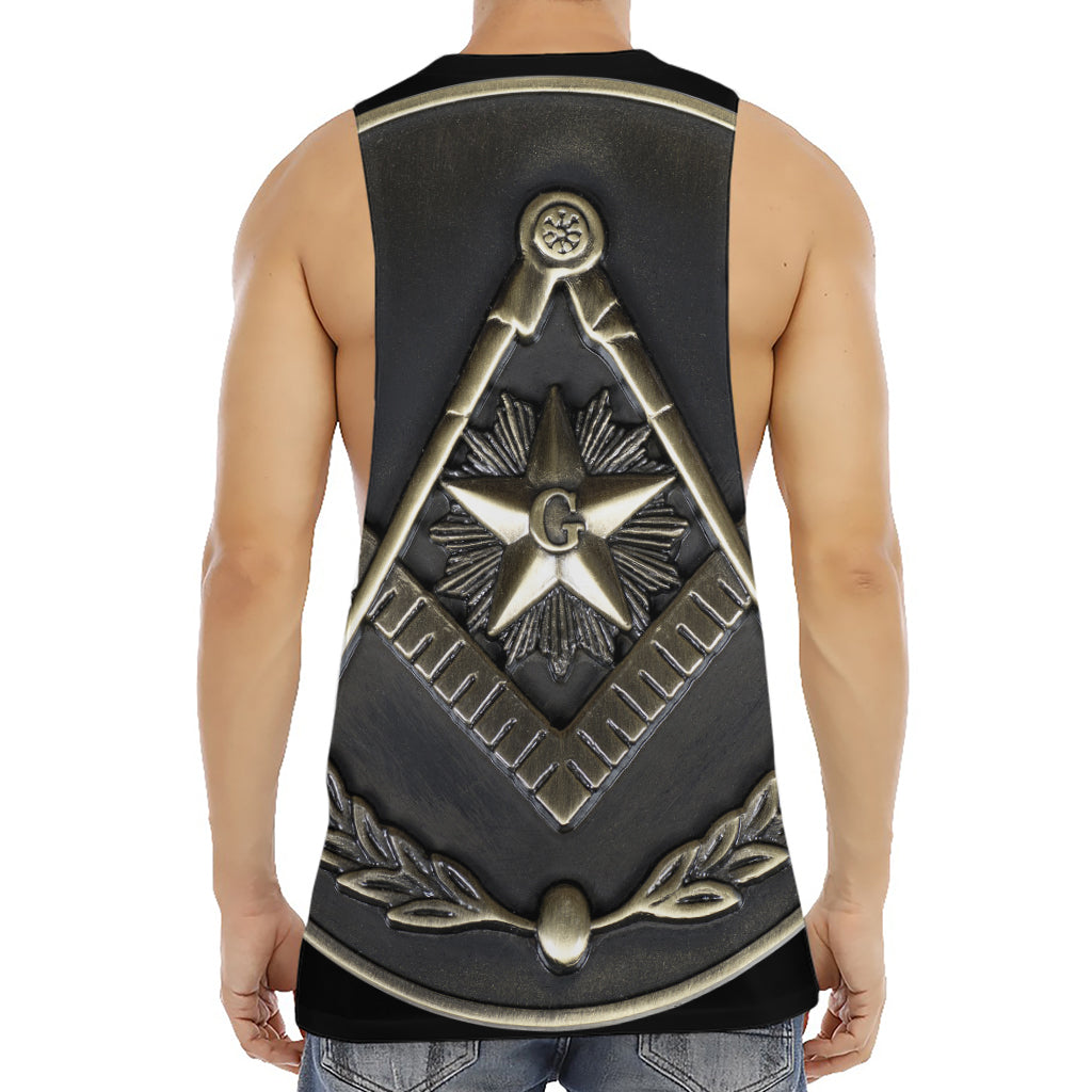 Freemasonry Medal Print Men's Muscle Tank Top