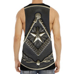 Freemasonry Medal Print Men's Muscle Tank Top
