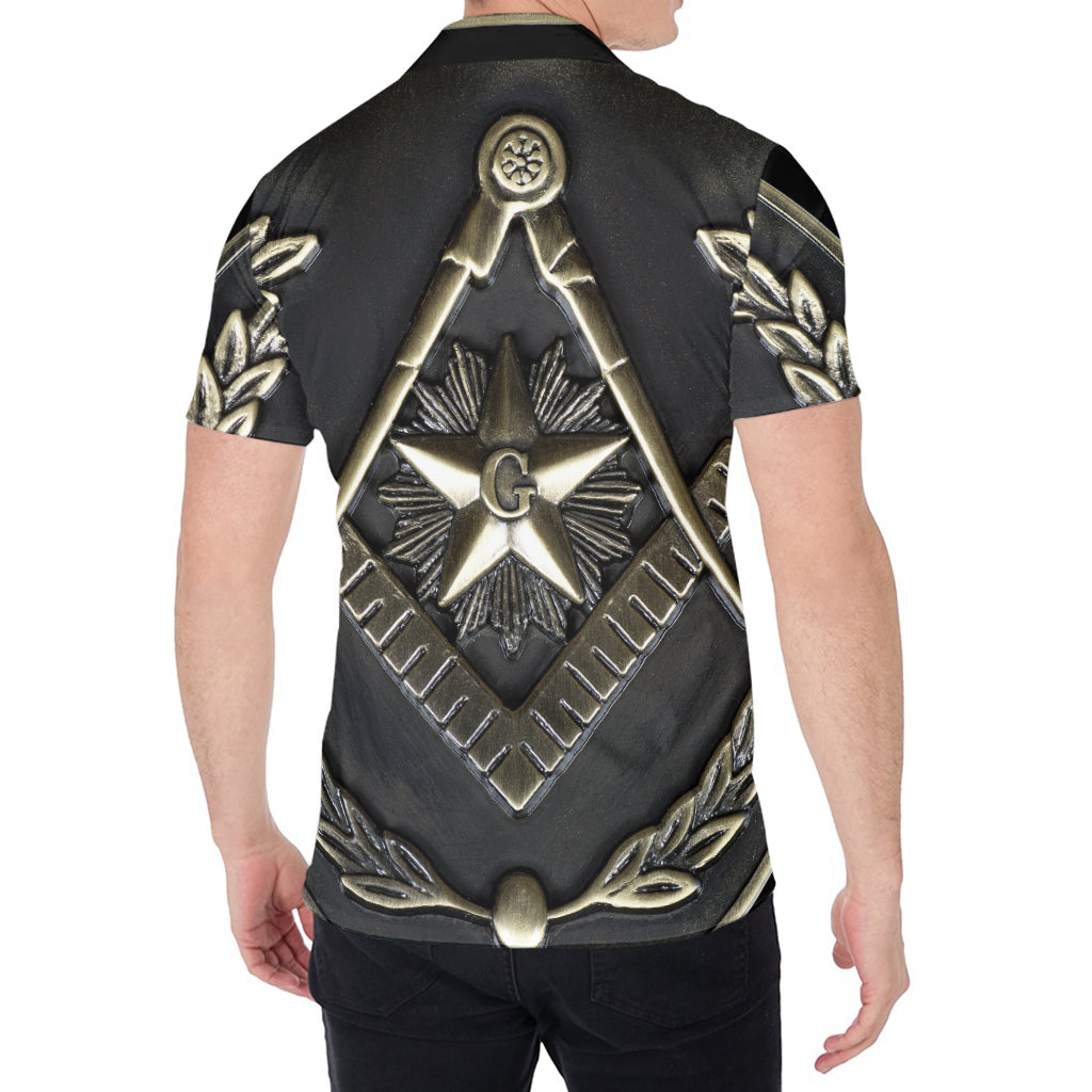 Freemasonry Medal Print Men's Shirt