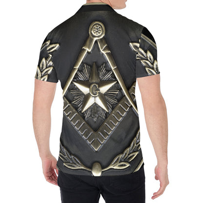 Freemasonry Medal Print Men's Shirt