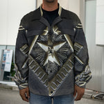Freemasonry Medal Print Men's Shirt Jacket