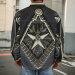 Freemasonry Medal Print Men's Shirt Jacket
