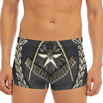 Freemasonry Medal Print Men's Short Boxer Briefs