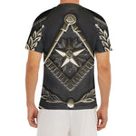 Freemasonry Medal Print Men's Short Sleeve Rash Guard