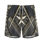 Freemasonry Medal Print Men's Sports Shorts