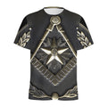 Freemasonry Medal Print Men's Athletic T-Shirt