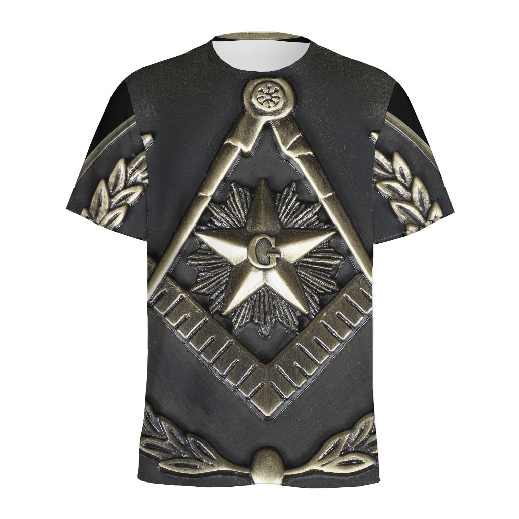 Freemasonry Medal Print Men's Sports T-Shirt