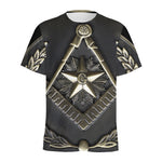 Freemasonry Medal Print Men's Sports T-Shirt