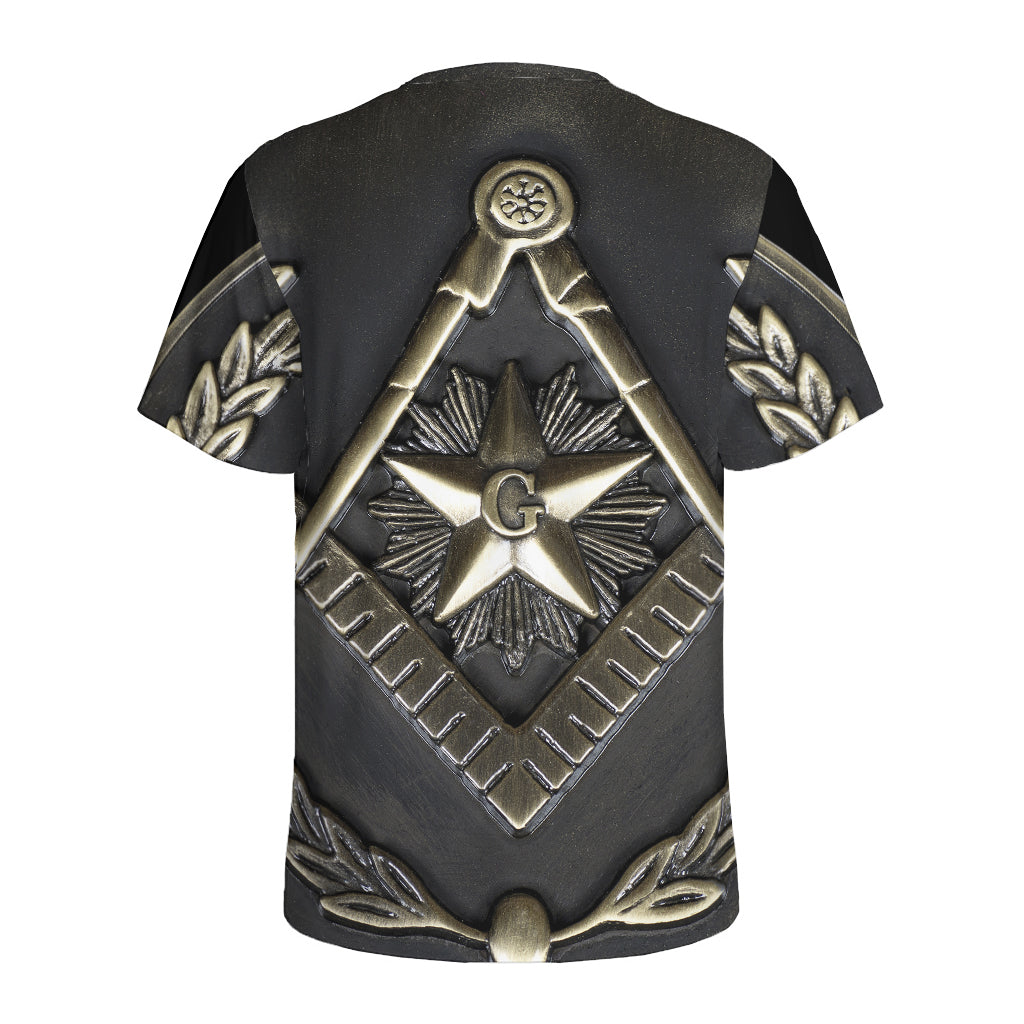 Freemasonry Medal Print Men's Sports T-Shirt