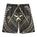 Freemasonry Medal Print Men's Swim Trunks