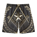Freemasonry Medal Print Men's Swim Trunks