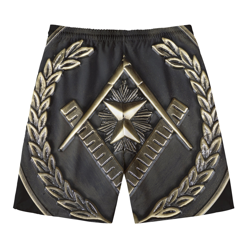 Freemasonry Medal Print Men's Swim Trunks