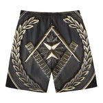 Freemasonry Medal Print Men's Swim Trunks