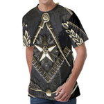 Freemasonry Medal Print Men's Velvet T-Shirt