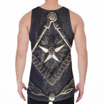 Freemasonry Medal Print Men's Velvet Tank Top