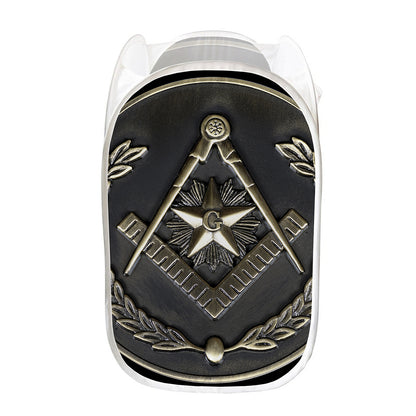 Freemasonry Medal Print Mesh Laundry Hamper
