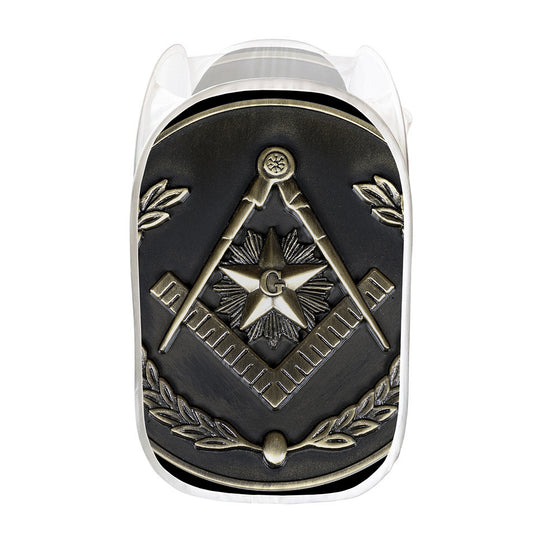 Freemasonry Medal Print Mesh Laundry Hamper