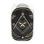 Freemasonry Medal Print Mesh Laundry Hamper