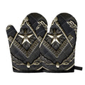 Freemasonry Medal Print Oven Mitts