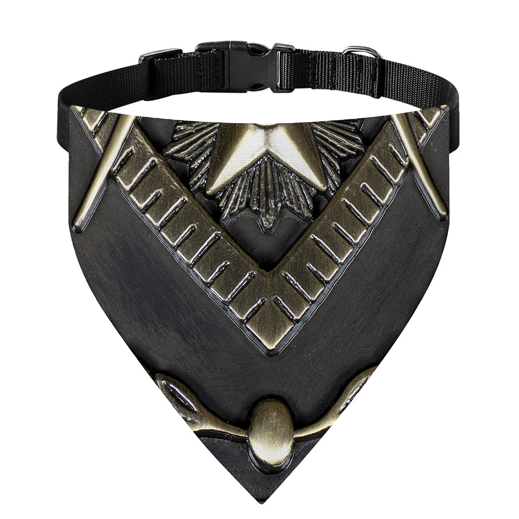Freemasonry Medal Print Over The Collar Dog Bandana