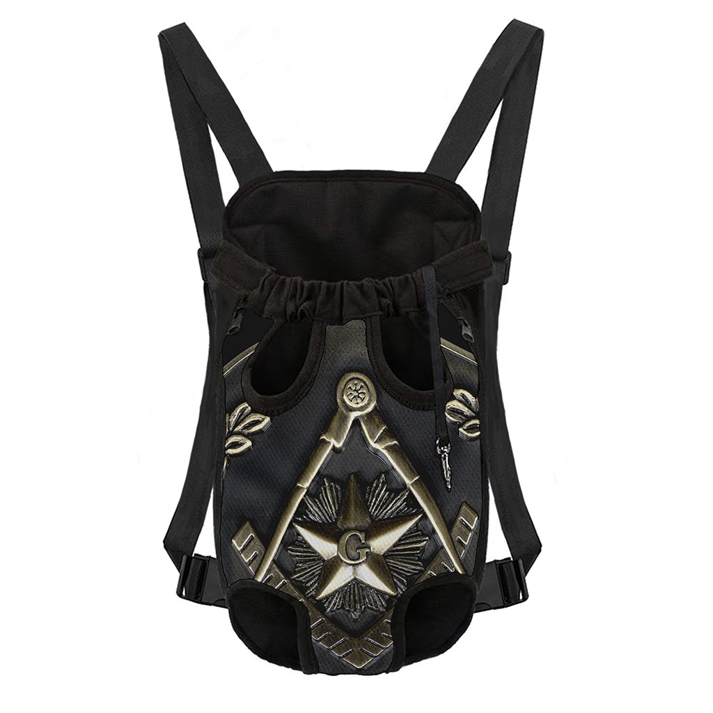 Freemasonry Medal Print Pet Carrier Backpack