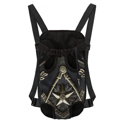 Freemasonry Medal Print Pet Carrier Backpack
