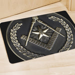 Freemasonry Medal Print Polyester Doormat