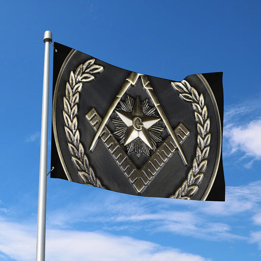 Freemasonry Medal Print Polyester Flag