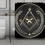 Freemasonry Medal Print Polyester Shower Curtain