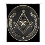 Freemasonry Medal Print Polyester Shower Curtain