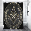 Freemasonry Medal Print Premium Shower Curtain
