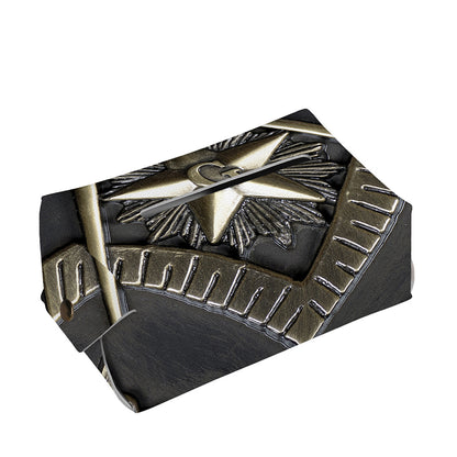 Freemasonry Medal Print Rectangle Tissue Box Cover