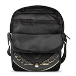 Freemasonry Medal Print Rectangular Crossbody Bag
